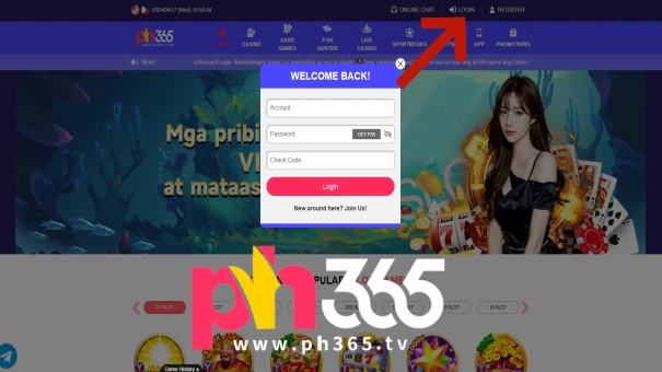 PH365 Online Casino Login Instructions: PH365 Online Casino is the most popular online gambling platform in the Philippines .