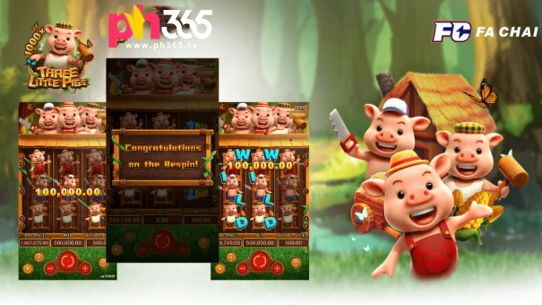 Three Little Pigs Slot demo also available on Fachai Gaming’s website too if you want the full immersion in an actual and rewarding gameplay – PH365 is where it’s at though.