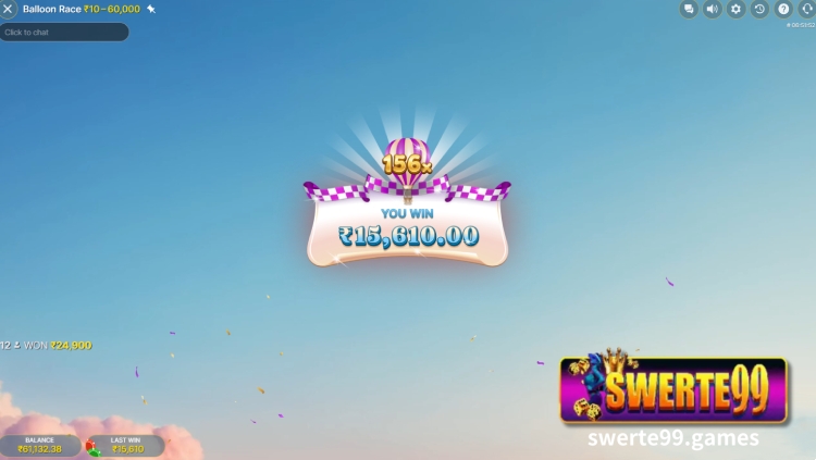 Balloon Race Casino Big Win