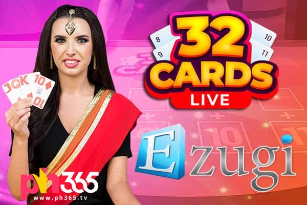 EZugi live 32 Cards casino game uses 32 cards, featuring numerical values ​​ranging from 6 to 13. The objective is to predict which Player will emerge victorious by achieving the highest total card value.