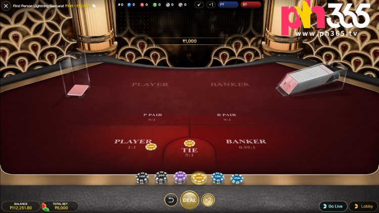 First Person Lightning Baccarat Evolution Rules