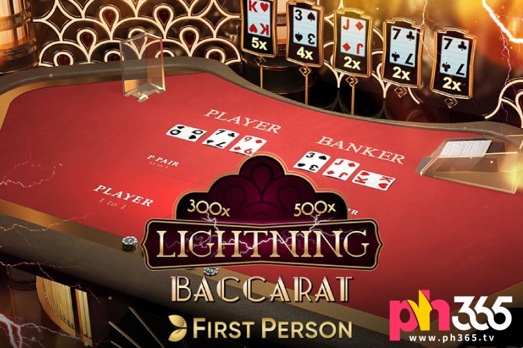 First Person Lightning Baccarat Evolution, boasts a remarkable 98.76% RTP and the potential for massive winnings, up to 262,144X your initial bet. Play this thrilling game for real money at Ph365 Casino. Create your betting account now and dive into the action of First Person Lightning Baccarat for a chance to win big!